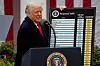 U.S. President Donald Trump announces reciprocal tariffs as he holds a chart of ″worst offenders,″ placing Korea at seventh, during an event titled ″Make America Wealthy Again″ in the Rose Garden at the White House in Washington on April 2. [AFP/YONHAP]