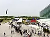 BTS fans line up outside Kintex in Goyang, Gyeonggi, during the 2025 BTS Festa In-person Event on June 13. [DANIELA GONZALEZ PEREZ]