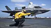 This photo shows a U.S. Navy aviation boatswain's mate handler with the Essex Amphibious Ready Group, launching an F-35B Lightning II from the Wasp-class amphibious assault ship USS Essex on Sept. 22, 2018. [AFP/YONHAP]