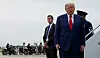 U.S. President Donald Trump arrives at Hagerstown Regional Airport, en route to Camp David, in Hagerstown, Maryland, on June 8. [REUTERS/YONHAP]