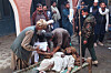 An injured victim of a bomb explosion receives treatment at a compound of a hospital in Bannu, northwestern Pakistan, on Feb. 16.  [AP/YONHAP]