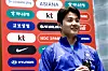 Seol Yeong-woo speaks on the sidelines of Korean national team training at Al-Fayhaa Stadium in Iraq on June 3. [KFA]