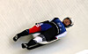 Jung Hye-sun competes during the women's singles race at the Luge World Cup in Sigulda, Latvia, on Jan. 3. [EPA/YONHAP]