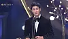 Actor Ahn Bo-hyun speaks after receiving the Best New Actor award for his performance in film ″Pretty Crazy″ during the 46th Blue Dragon Film Awards on Nov. 19. [SCREEN CAPTURE]