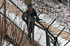 A security officer patrols the presidential residence in Hannam-dong, central Seoul, on Jan. 14. [NEWS1]