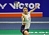 Badminton player An Se-young competes in the Korea Open final against Akane Yamaguchi at Suwon Gymnasium in Suwon, Gyeonggi on Sept. 28. [YONHAP]