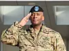 U.S. Gen. Xavier Brunson, the new commander of U.S. Forces Korea, gives a salute as he attends a ceremony with Adm. Kim Myung-soo, chairman of the South Korean Joint Chiefs of Staff, at the defense ministry in Seoul on Jan. 9, 2025, to welcome the U.S. leader, who also leads the Korea-U.S. Combined Forces Command. [YONHAP]