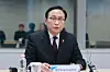 Trade Minister Cheong In-kyo speaks during a meeting in Seoul on Wednesday. [MINISTRY OF TRADE, INDUSTRY AND ENERGY]