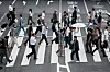People walk along a pedestrian crossing at a shopping street on June 4 in Tokyo. [AP/YONHAP]
