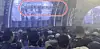 Lights fall to the stage due to the weather during singer's Psy's summer concert ″Summer Swag 2024″ held on July 20 in Gwacheon, Gyeonggi. [YONHAP]
