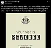 The U.S. State Department uploaded a post warning that 'visa screening does not stop after a visa is issued' on X on April 11, amid the Donald Trump administration's crackdown on immigration. [SCREEN CAPTURE]