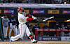 SSG Landers slugger Choi Jeong hits a home run during the KBO game against the NC Dinos at Incheon SSG Landers Field in Incheon on May 13. [YONHAP]
