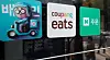 Baedal Minjok and Coupang Eats stickers at a restaurant in Seoul [NEWS1]