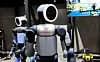 Boston Dynamics Atlas robots are displayed in the Hyundai Motor Group booth during CES 2026 in Las Vegas, Nevada on Jan. 6. [REUTERS/YONHAP]