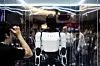 The Tesla humanoid robot Optimus is displayed at the Viva Technology conference dedicated to innovation and startups at Porte de Versailles exhibition center in Paris, France, June 12, 2025. [REUTERS/YONHAP]