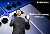 Samsung Electronics President Roh Tae-moon holds up the newest Galaxy S25 series at Galaxy Unpacked in San Jose, California, on Jan. 22. [SAMSUNG ELECTRONICS]