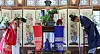 A traditional wedding ceremony is conducted at the Korea House in 2024. [NEWS1]