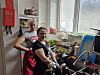 Tanya Korbuchak, 41, front, and Iryna Nyblytsia, 46, two Ukrainian refugees work in the kitchen of Haru, a Korean restaurant in Warsaw, Poland. [JOONGANG ILBO]