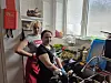 Tanya Korbuchak, 41, front, and Iryna Nyblytsia, 46, two Ukrainian refugees work in the kitchen of Haru, a Korean restaurant in Warsaw, Poland. [JOONGANG ILBO]
