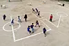 Namsun Elementary School students in Daejeon play squid game on Sept. 28, 2021. [NEWS1]