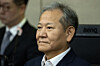 Former Interior and Safety Minister Lee Sang-min sits in the defendant’s seat at the Seoul Central District Court in southern Seoul on Oct. 17, 2025. [YONHAP]