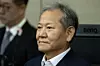 Former Interior and Safety Minister Lee Sang-min sits in the defendant’s seat at the Seoul Central District Court in southern Seoul on Oct. 17, 2025. [YONHAP]