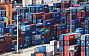 Containers are stacked at Pyeongtaek Port in Gyeonggi on Sept. 4. [YONHAP]