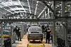 Employees make the Ioniq 5 SUV at the Hyundai Motor Group Metaplant America, which officially opened on March 26 in Bryan County, Georgia. [HYUNDAI MOTOR]