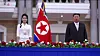 North Korean leader Kim Jong-un and his daughter, Ju-ae, attend the inauguration ceremony for the Wonsan-Kalma coastal tourist zone on June 24 in this image provided by the state-run Korean Central Television on June 26. [KOREAN CENTRAL TELEVISION]