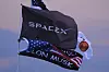 Flags are posted near the site where SpaceX's mega rocket Starship will make a test flight from Starbase, Texas, on Aug. 24. [AP/YONHAP]
