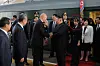 Kim Ju-ae, daughter of North Korean leader Kim Jong-un, is seen accompanying her father in Beijing, China, on Sept. 2 in this photo provided by the state-run Korean Central News Agency. [KOREAN CENTRAL NEWS AGENCY]