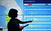 A meteorological official at the Seoul Metropolitan Office of Meteorology in Suwon, Gyeonggi, displays information about a magnitude 4.8 earthquake that struck Buan, North Jeolla, on June 12, 2024. [YONHAP]
