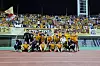 Gwangju FC and its fans pose for a photograph after a game [K LEAGUE]