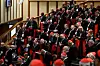 Cardinals participate in a general congregation meeting at the Vatican on April 28. [REUTERS/YONHAP]