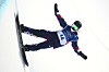 United States' Chloe Kim competes during the women's snowboarding halfpipe qualifications at the 2026 Winter Olympics, in Livigno, Italy, on Feb. 11.  [AP/YONHAP]