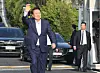 Former President Yoon Suk Yeol waves to his supporters as he leaves the presidential residence in Hannam-dong, Yongsan District, central Seoul, on April 11. [YONHAP]