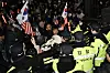 Police and supporters of impeached President Yoon Suk Yeol clash in front of the Seoul Western District Court in Mapo District on Jan. 19. [NEWS1]