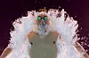 An underwater view shows Hungary's Kristof Milak competing in a men's 200-meter butterfly heat at the Paris La Defense Arena in Paris on Tuesday. [AFP/YONHAP]