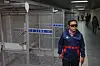 Safety fences erected by the police line up the walls in Anguk Station, Jongno District, central Seoul on Apr. 3. [NEWS1]