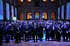 Korean President Yoon Suk Yeol and first lady Kim Keon Hee, center, and some 600 guests, including representatives of the Bureau International des Expositions (BIE), members of the diplomatic corps and business leaders, attend a Korean National Day reception at the Brongniart Palace in Paris on Friday as a part of efforts to drum up support for Busan’s World Expo 2030 bid. [JOINT PRESS CORPS]
