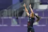 Ilona Maher of the United States celebrates after her team won bronze in rugby sevens at the 2024 Paris Olympics on Tuesday. [AP/YONHAP]