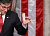 U.S. House Speaker Mike Johnson shows the final tally of the vote on US President Donald Trump's tax bill on the floor of the House of Representatives at the U.S. Capitol in Washington on July 3. Congress passed the One Big Beautiful Bill Act, despite misgivings in his party over a text that would balloon the national debt and launch a historic assault on the social safety net. [AFP/YONHAP]