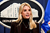 U.S. Attorney General Pam Bondi speaks as she announces an immigration enforcement action during her first press conference at the Justice Department in Washington, D.C. on Feb. 12. [RETUERS/YONHAP]