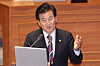 Unification Minister Chung Dong-young speaks at a parliamentary audit held on Sept. 16 at the National Assembly in western Seoul. [YONHAP]