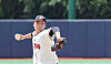 Shim Jun-seok throws during a game against Chungam High School at Sinwol Baseball Park in Yangcheon District, western Seoul, on Aug. 5, 2022. [KIM KYOUNG-ROK]