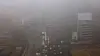 A street near Gyeongbok Palace in Jongno District, central Seoul, is seen clouded in smog as fine dust levels rose on Jan. 16. [NEWS1]