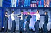 Members of TWS perform the lead track, ″Countdown″ during a showcase on April 21 at the Blue Square in central Seoul ahead of the release of its third EP, ″Try With Us.” [DANIELA GONZALEZ PEREZ]