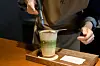 Starbucks Reserve Dosan branch's French vanilla matcha latte with burned sugar on top [CHO YONG-JUN]