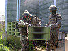 South Korean soldiers dismantle loudspeakers installed along the border for psychological warfare against North Korea on Aug. 4. [MINISTRY OF NATIONAL DEFENSE]