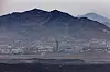 The Kaesong Industrial Complex in North Korea as seen from across the demilitarized zone in Paju, Gyeonggi, on Dec. 18 last year. [YONHAP]